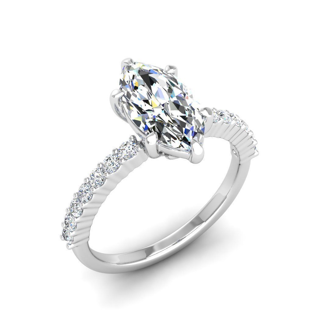 Engagement ring Alice marquise 3D print model_28