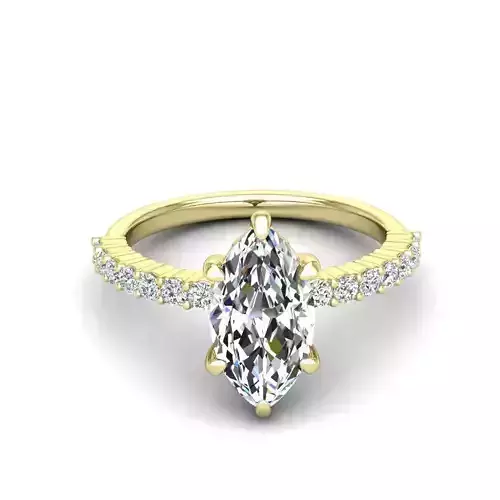 Engagement ring Alice marquise 3D print model