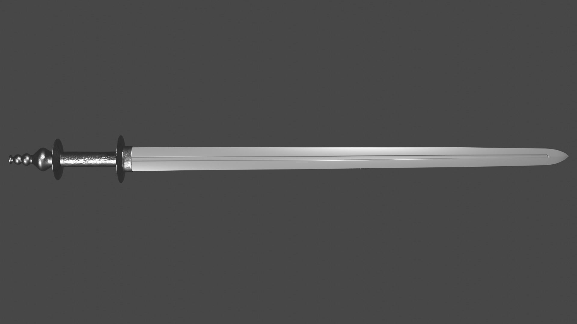 Caroling sword with Khora handle Low-poly 3D model_5