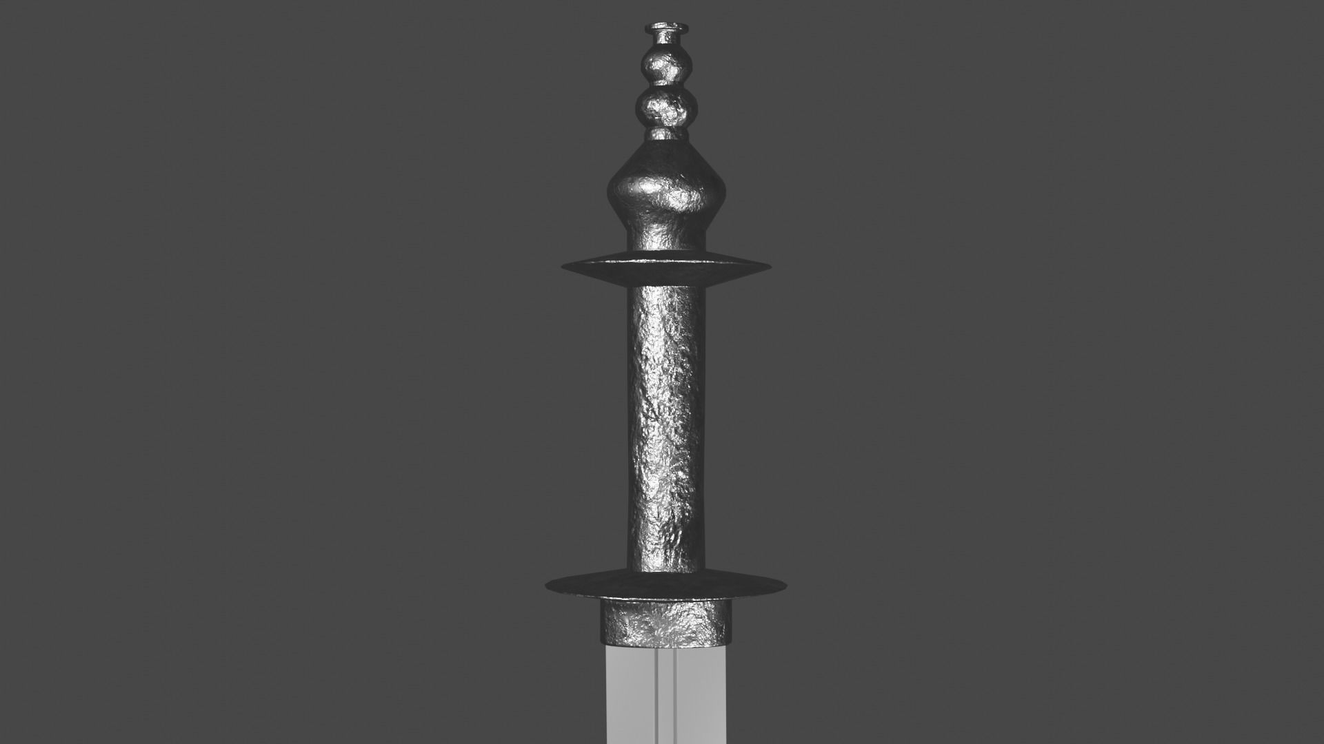 Caroling sword with Khora handle Low-poly 3D model_8