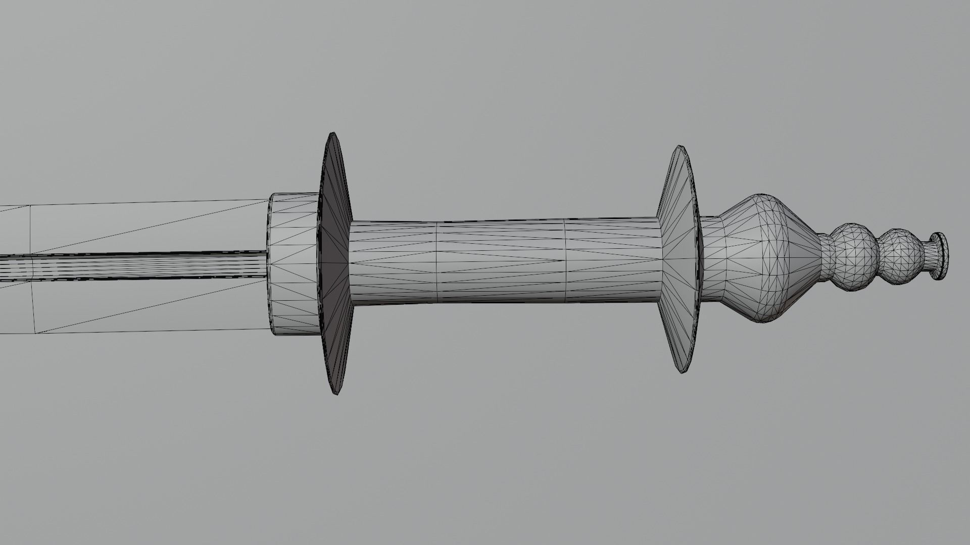 Caroling sword with Khora handle Low-poly 3D model_13