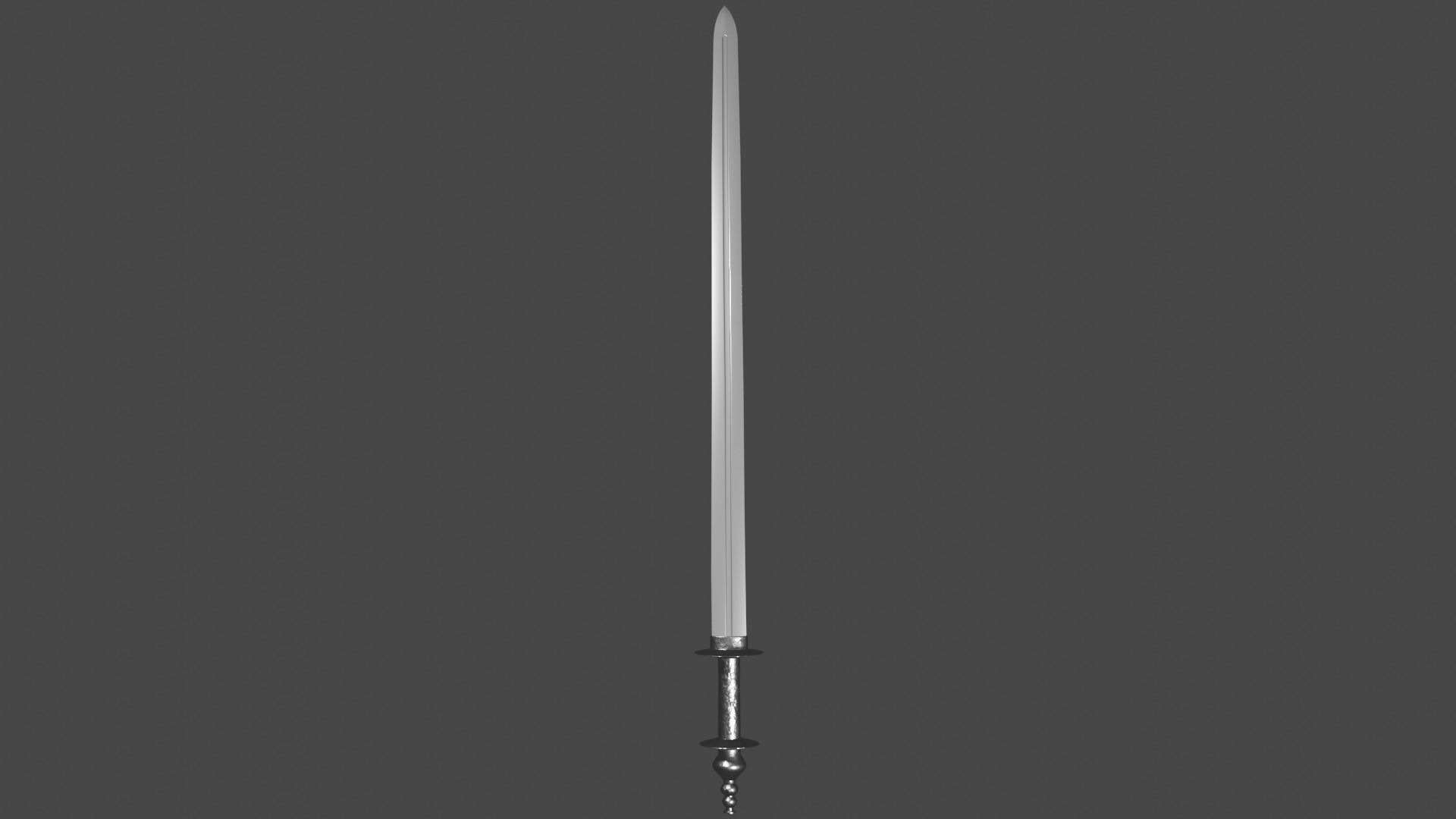Caroling sword with Khora handle Low-poly 3D model_6