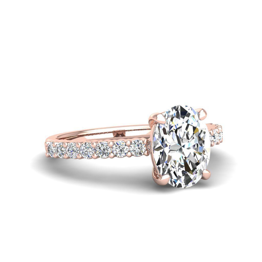 Engagement ring Alice oval 3D print model_10