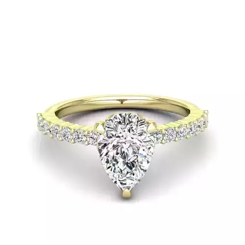 Engagement ring Alice pear 3D print model