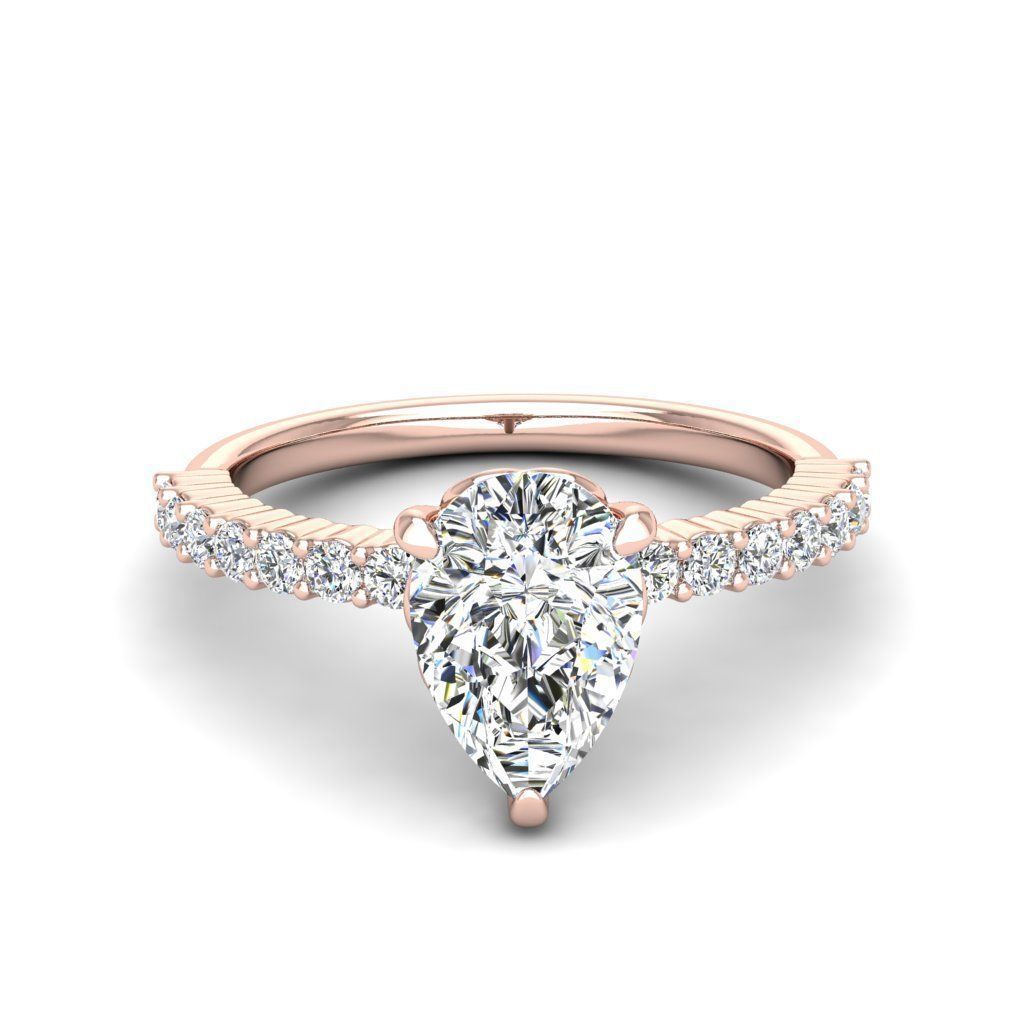 Engagement ring Alice pear 3D print model_18