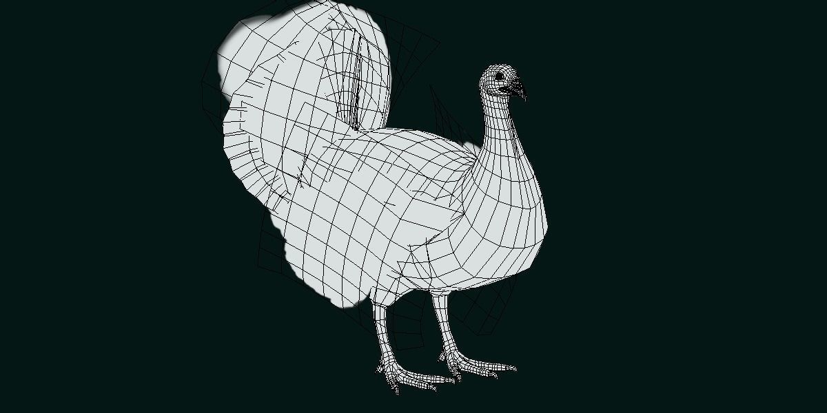 Australian brush turkey bird Low-poly 3D model_9