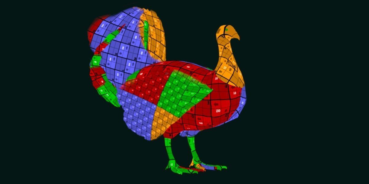 Australian brush turkey bird Low-poly 3D model_11