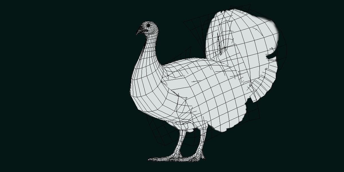 Australian brush turkey bird Low-poly 3D model_8