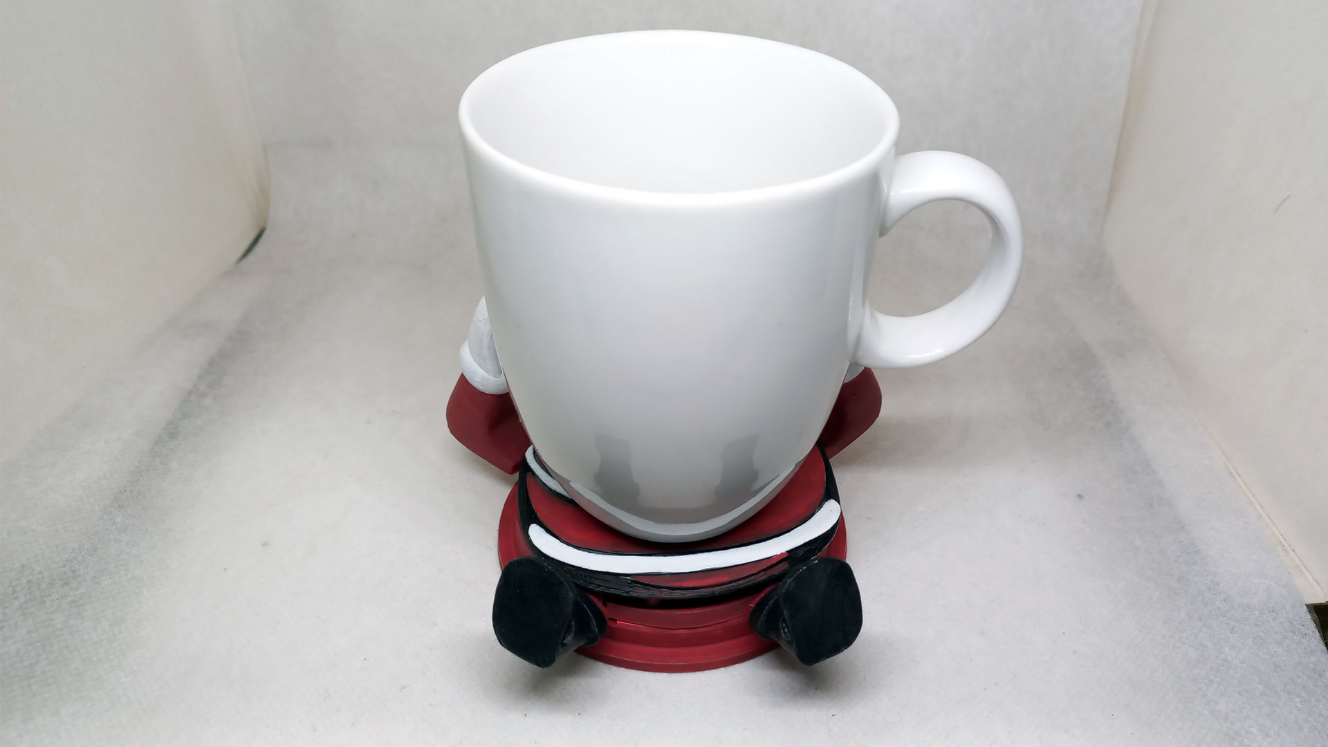 santa claus articulated cup holder No Supports needed 3D print model_7