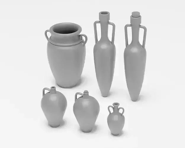 Amphoras and Terracotta Vessels - 1-35 diorama accessories