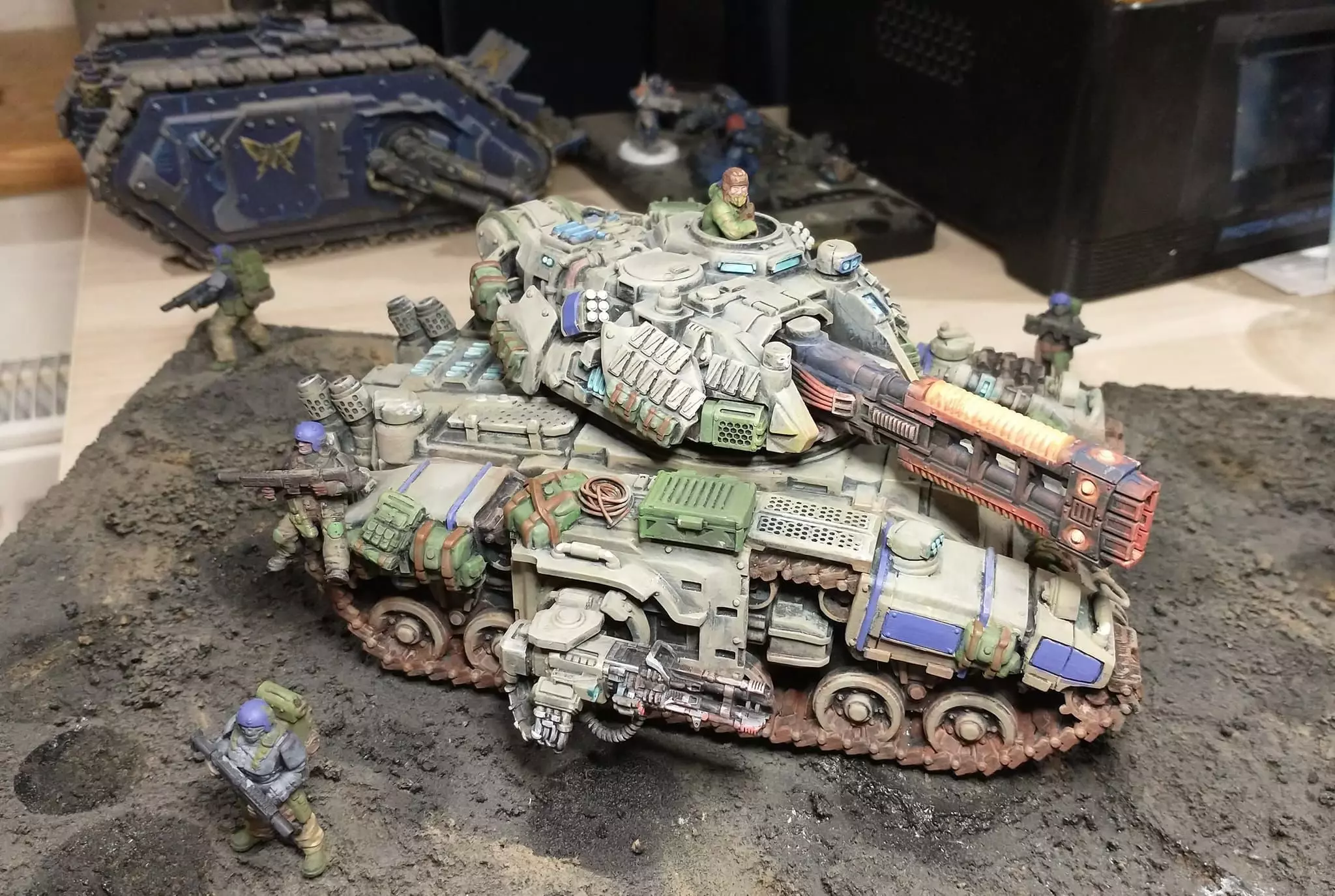 Pre- Supported Dominion Smoke Jaguar Frontline Battle Tank 3D print model_0