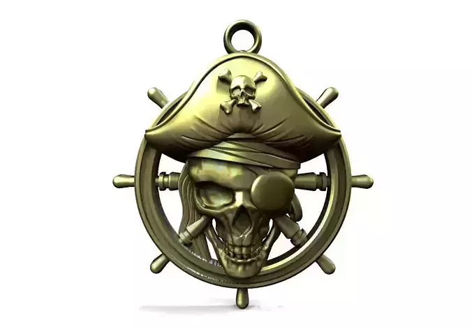 Pirate skull pendant