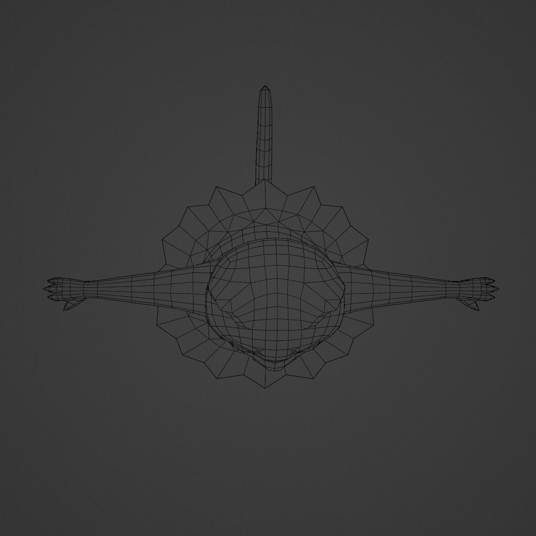 Cartoon Whitie Cat Low-poly 3D model_5