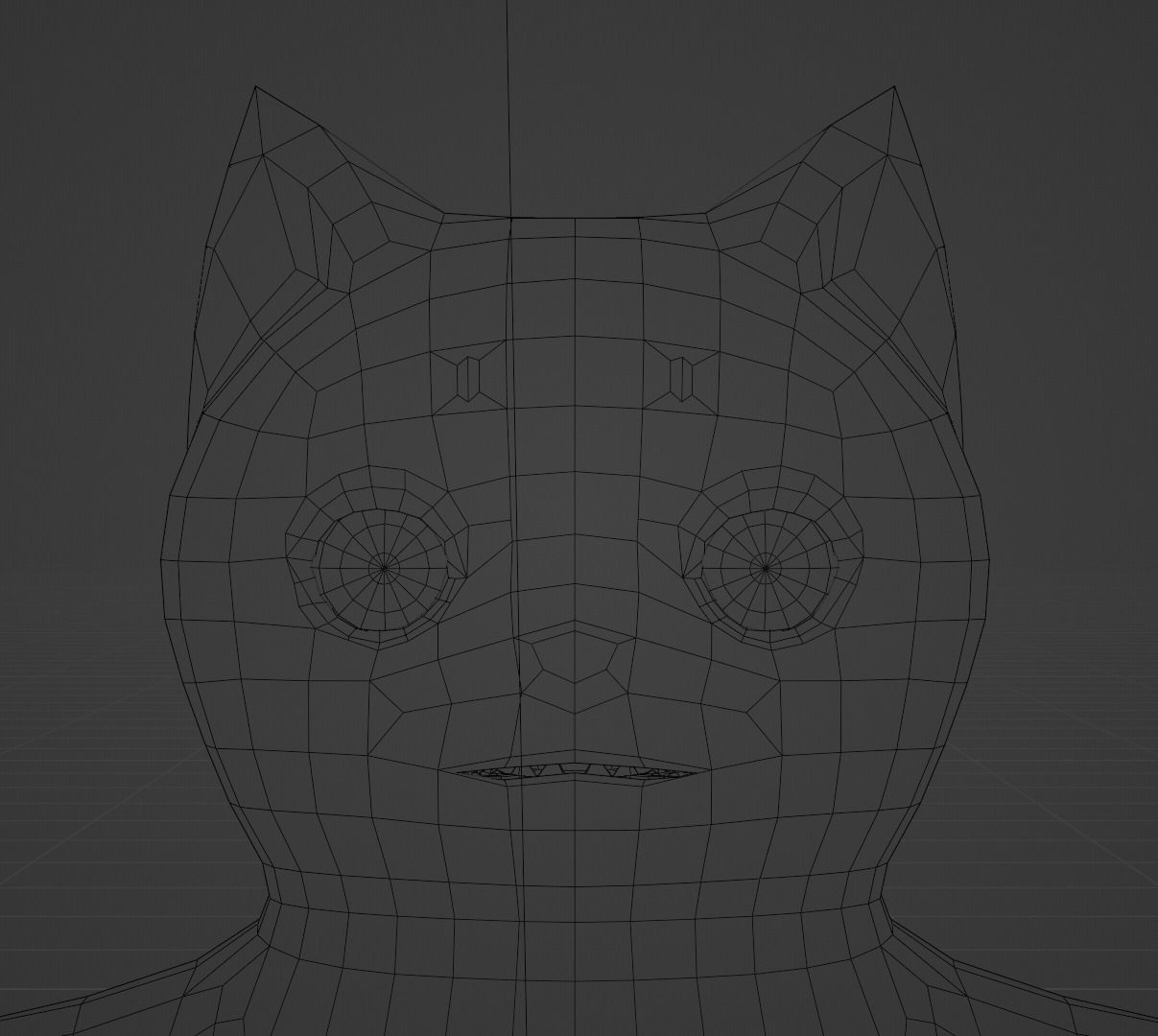 Cartoon Whitie Cat Low-poly 3D model_3