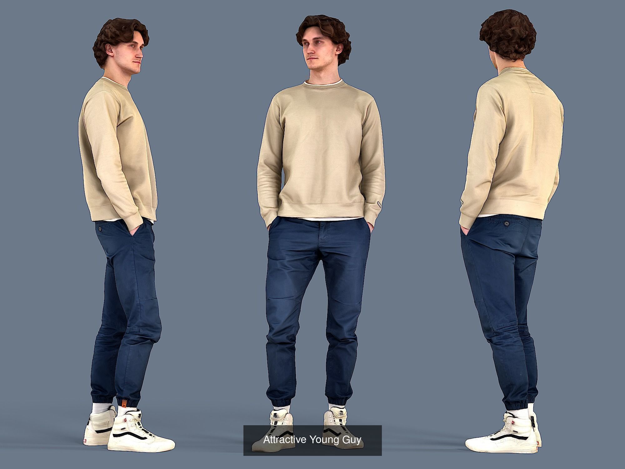 Photorealistic Casual Characters Black Friday Pack 3D Model Collection_7