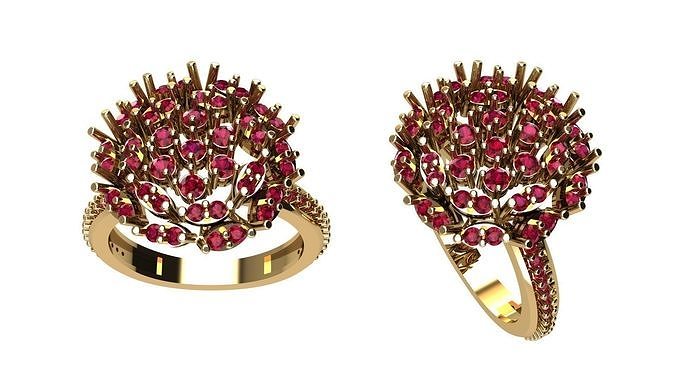 Wedding Ring 3d model ready for print and casting  Free 3D print model