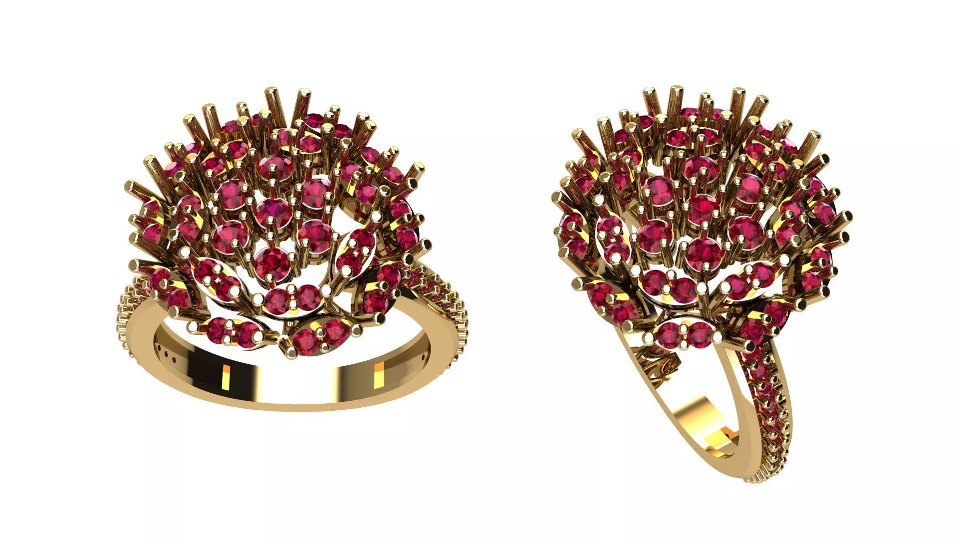 Wedding Ring 3d model ready for print and casting Free 3D print model_0