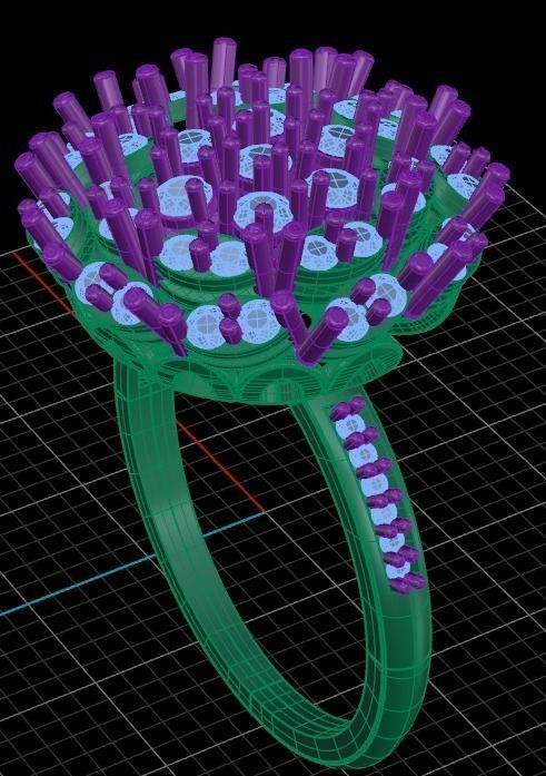 Wedding Ring 3d model ready for print and casting Free 3D print model_4