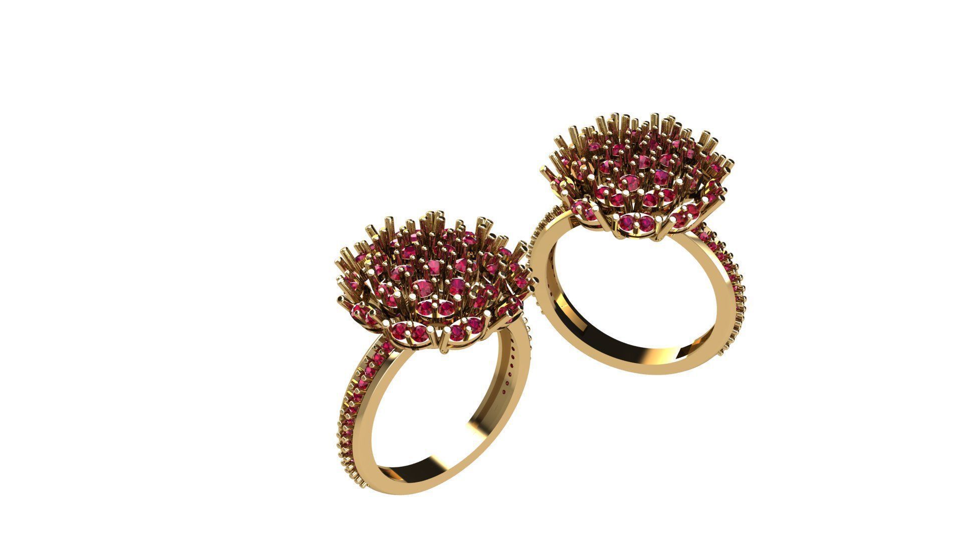 Wedding Ring 3d model ready for print and casting Free 3D print model_1