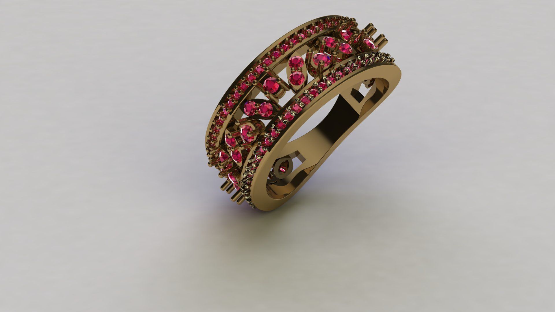 Wedding Ring 3d model ready for print and casting Free 3D print model_2