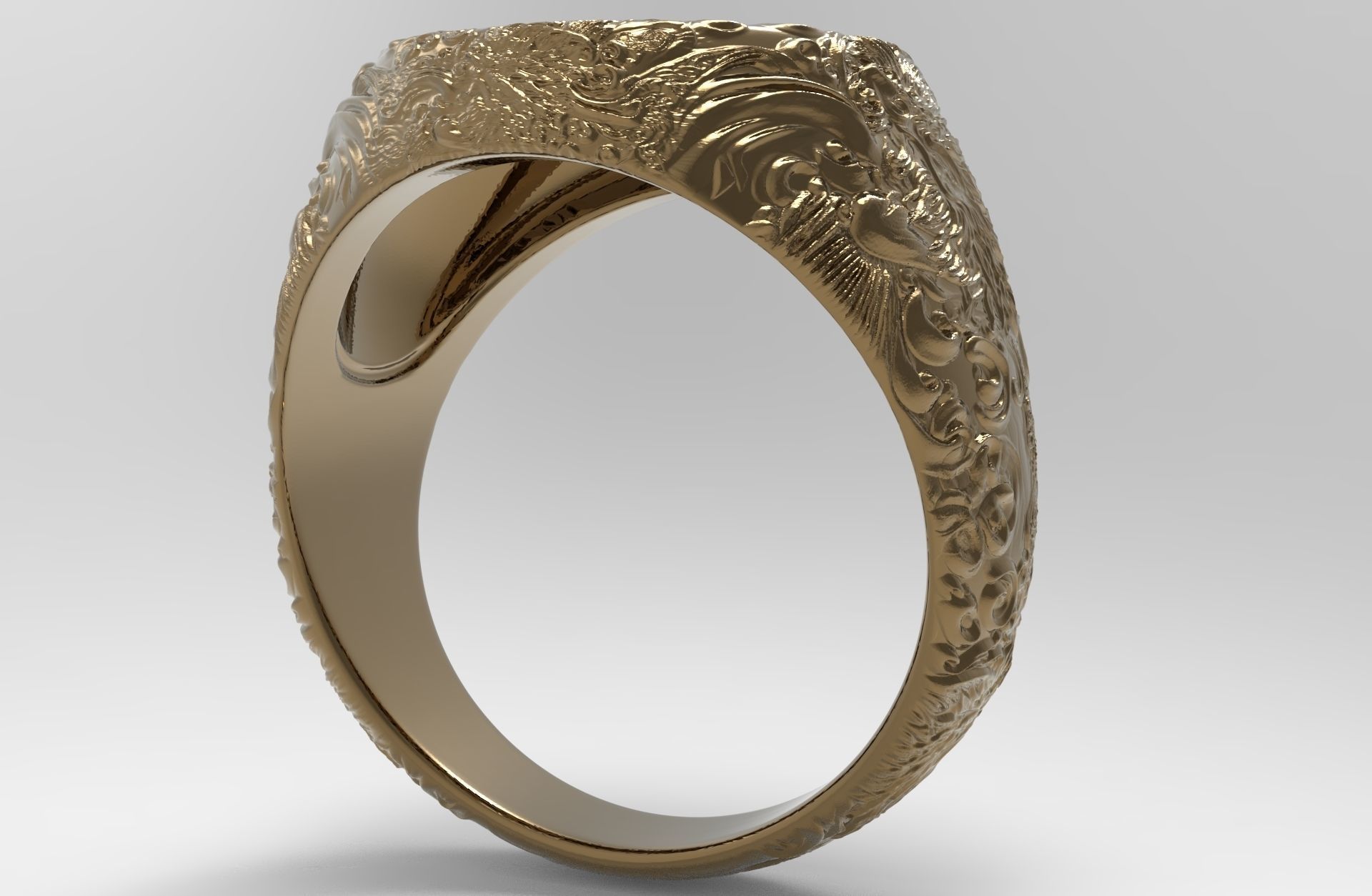 Signet Ring 3D print model_2