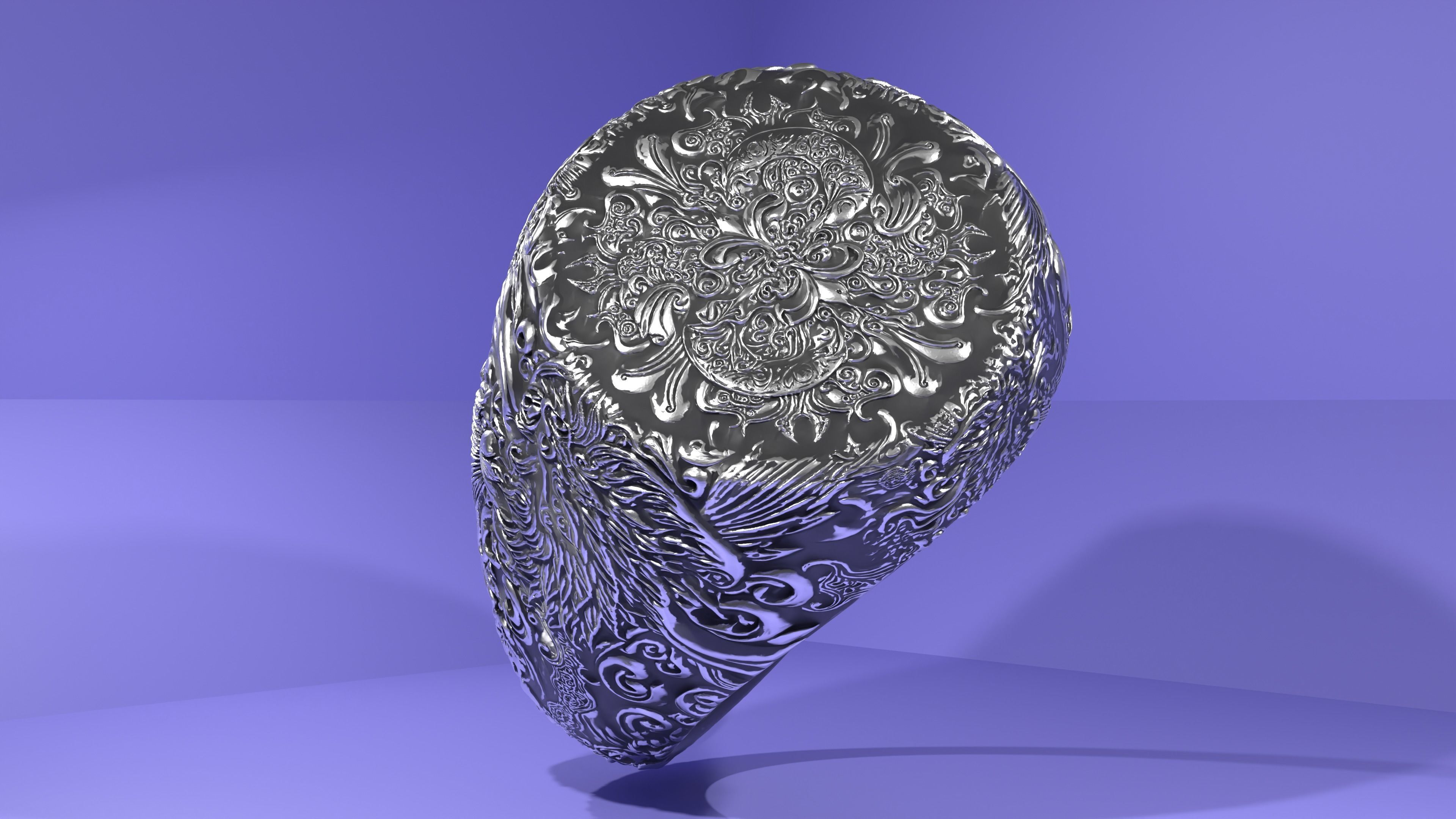 Signet Ring 3D print model_12