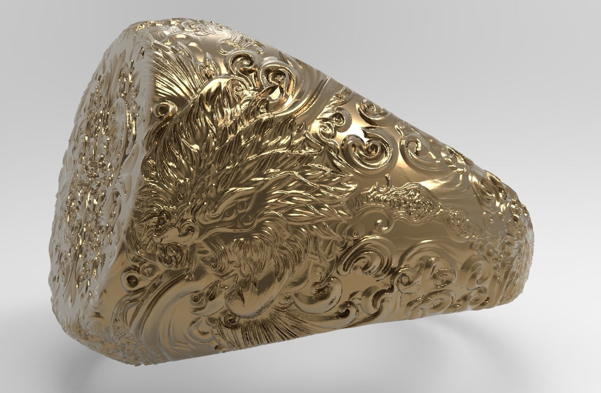 Signet Ring 3D print model_1