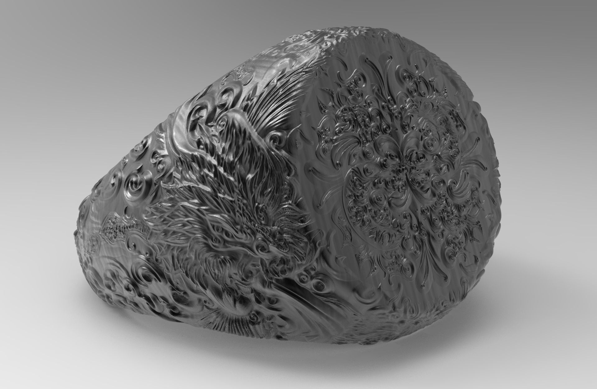 Signet Ring 3D print model_6