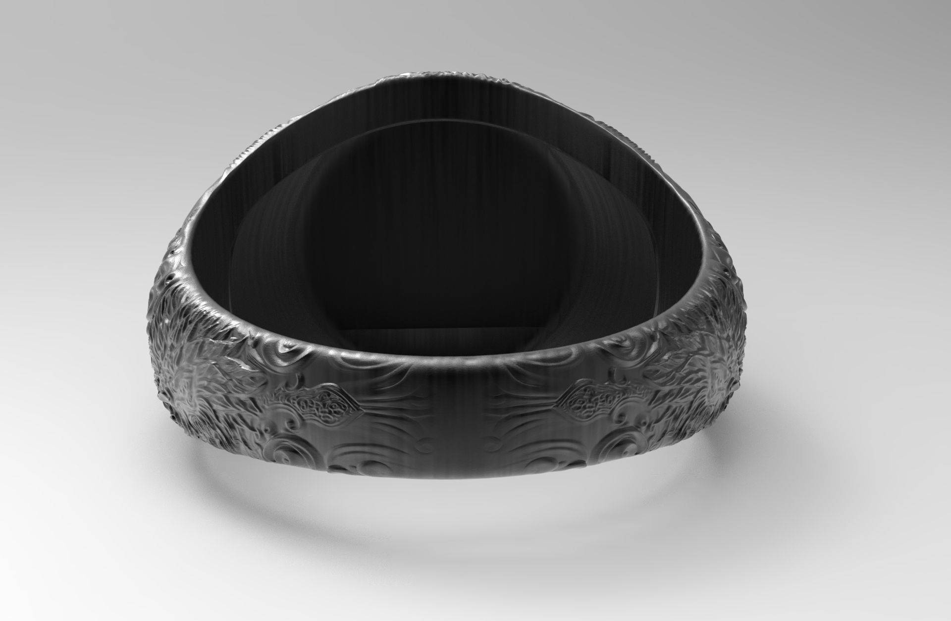 Signet Ring 3D print model_11