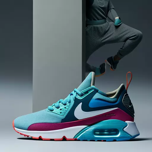 Nike Turquoise Running Shoe Free low-poly 3D model_0