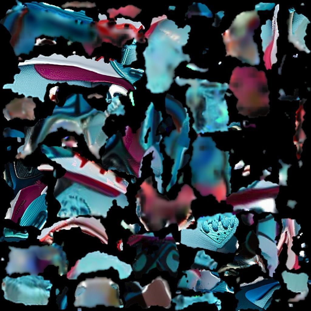 Nike Turquoise Running Shoe Free low-poly 3D model_4