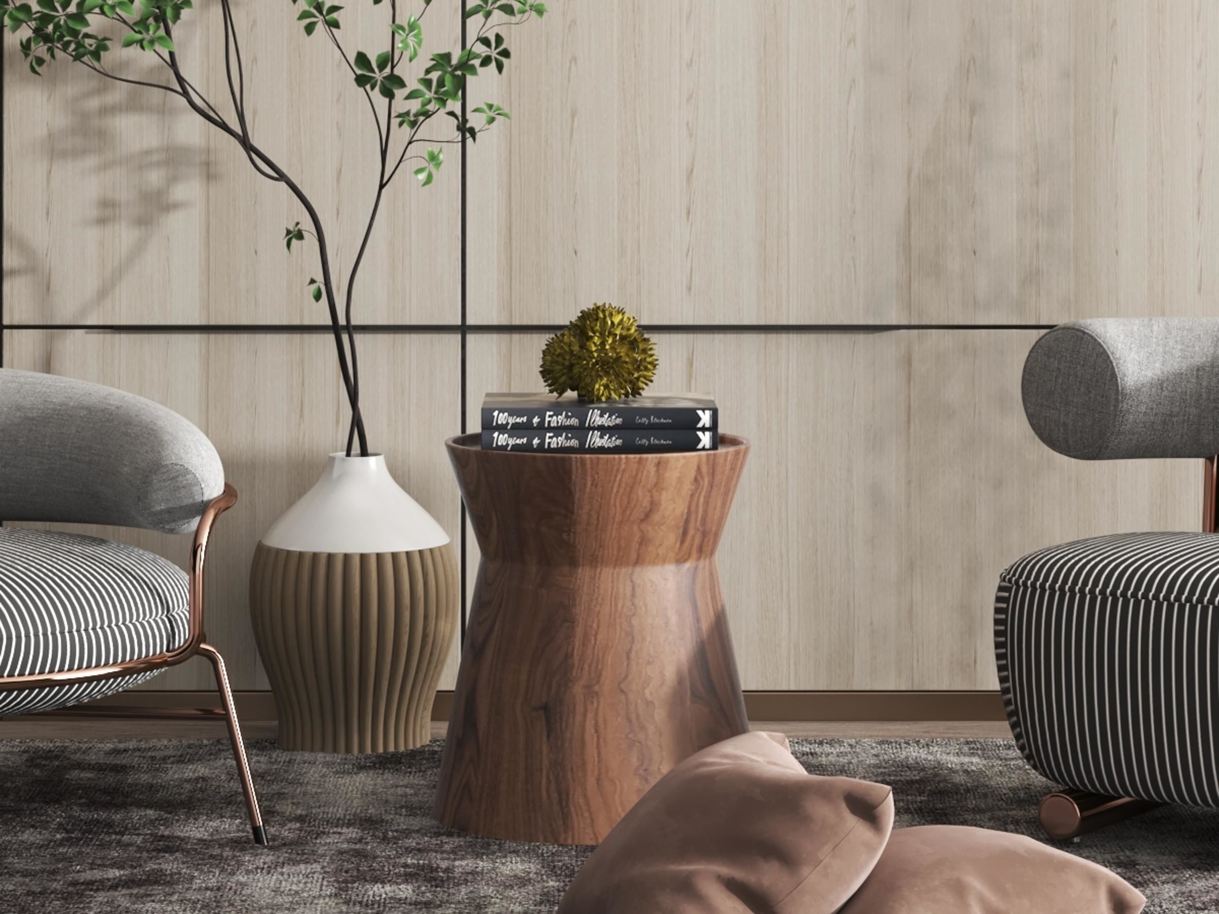 chair Modern single 3D model_5