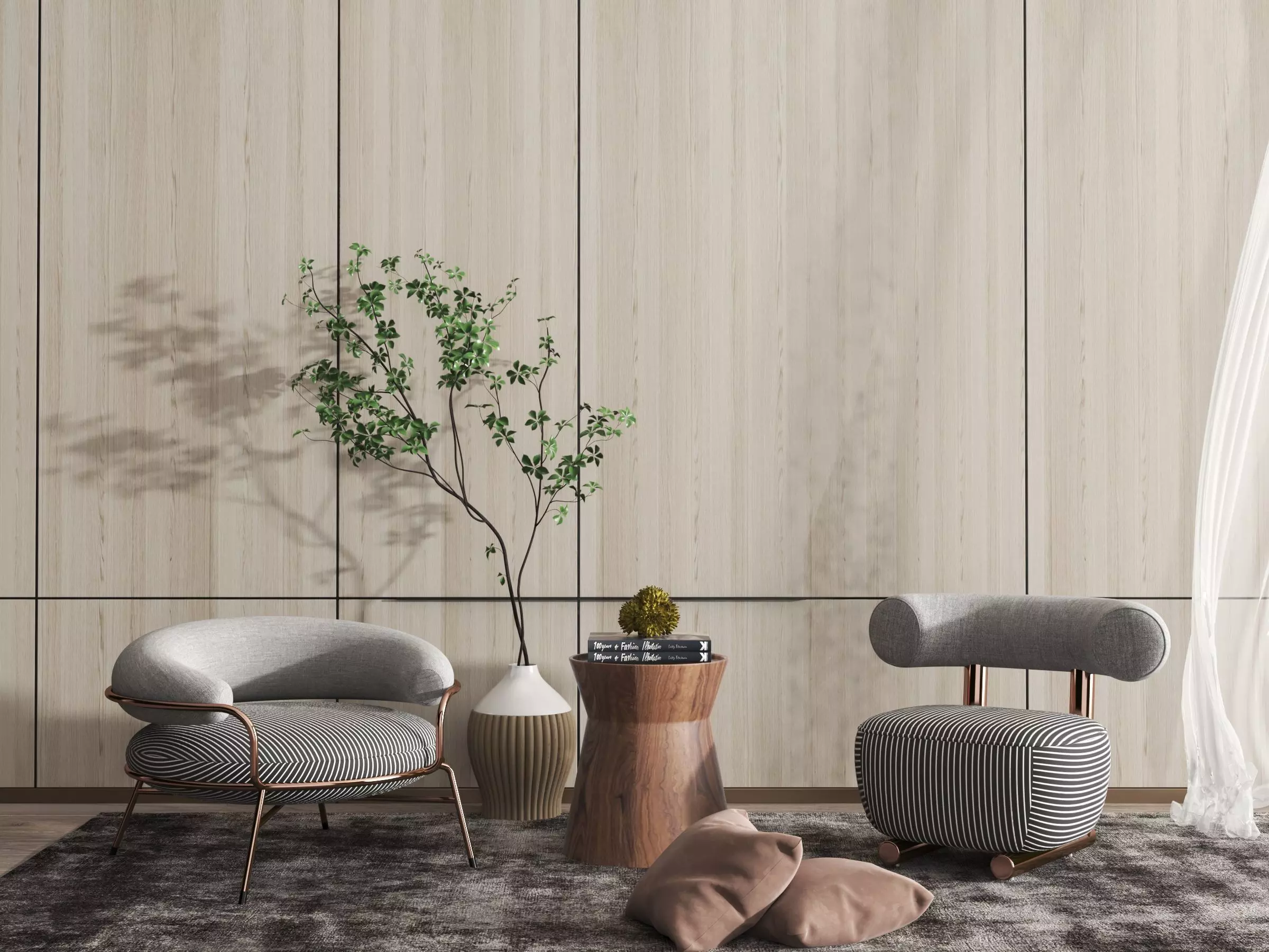 chair Modern single 3D model_0