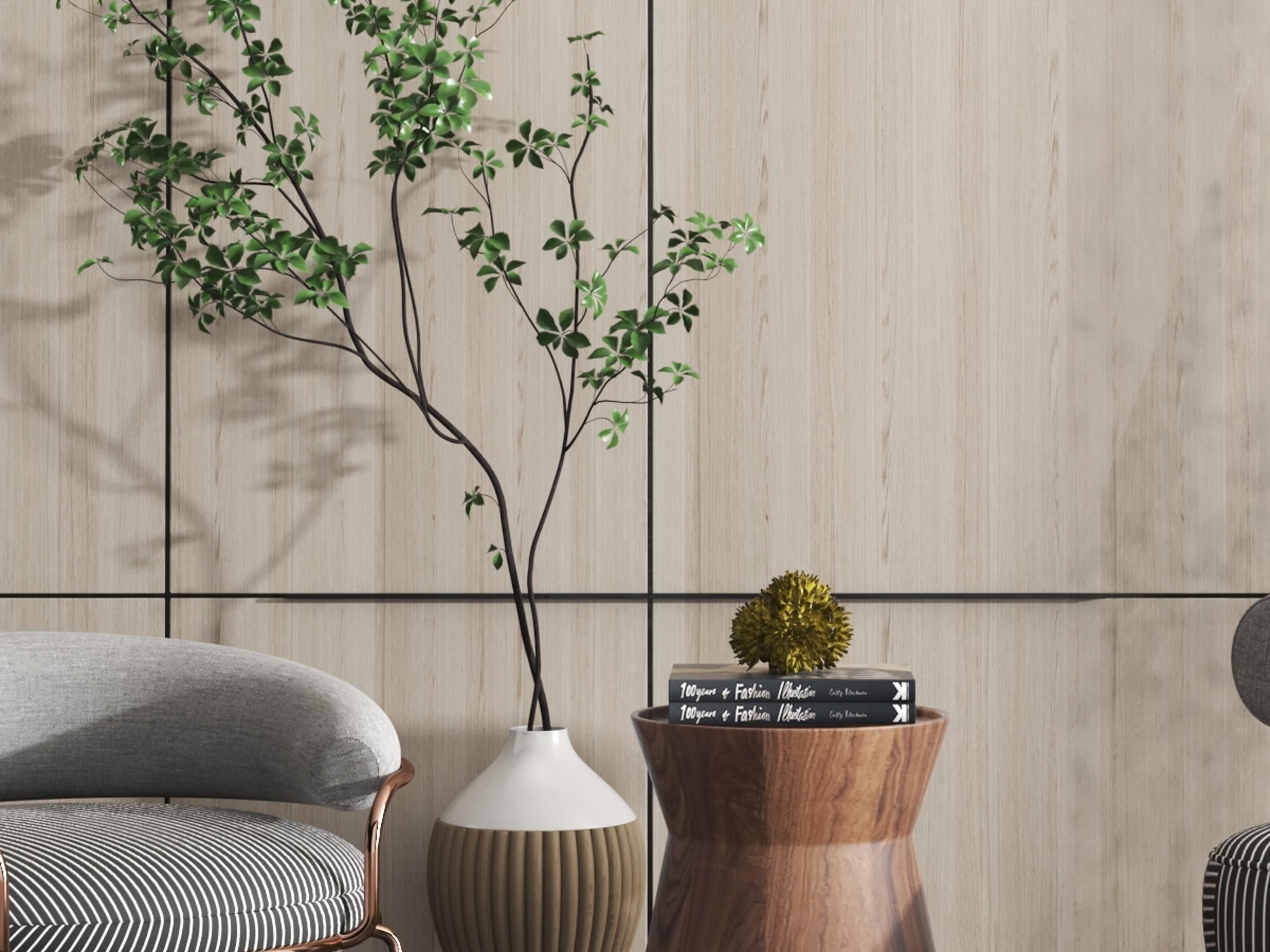 chair Modern single 3D model_3