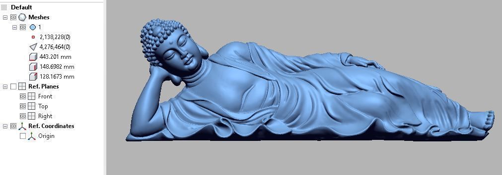 Asian Sleeping Buddha Statue 3D print model 3D print model_1