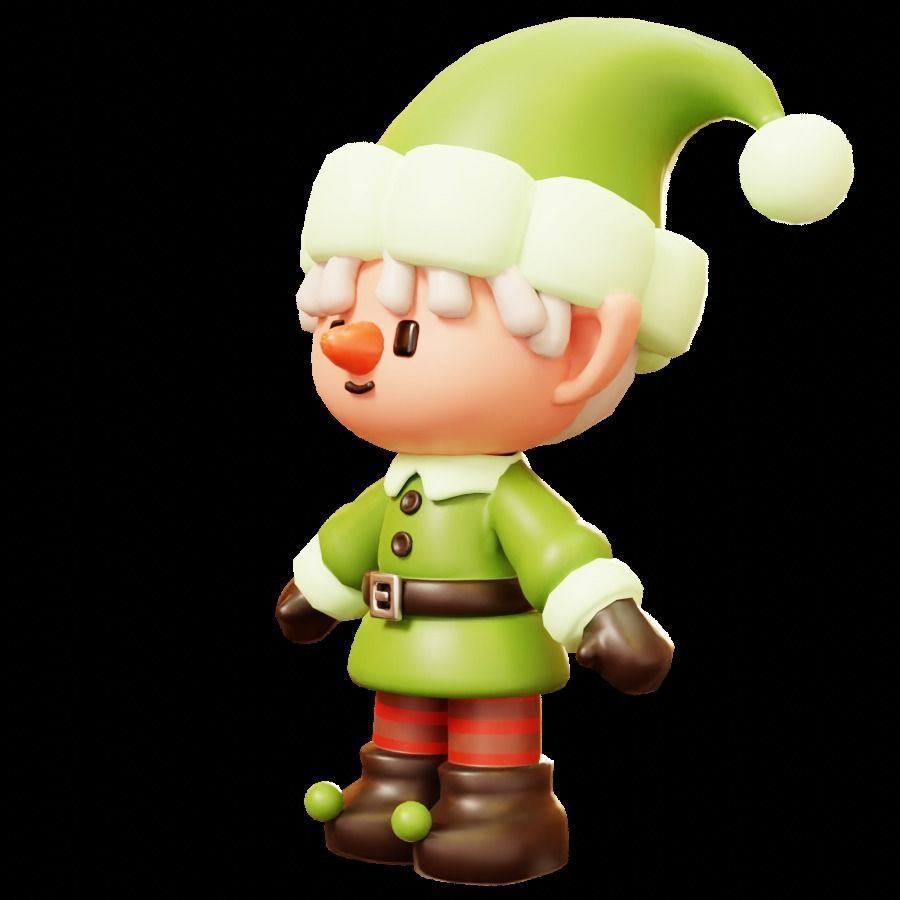 Elf Boy Low-poly 3D model_3