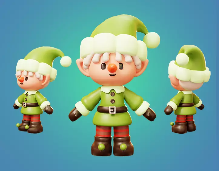 Elf Boy Low-poly 3D model_0