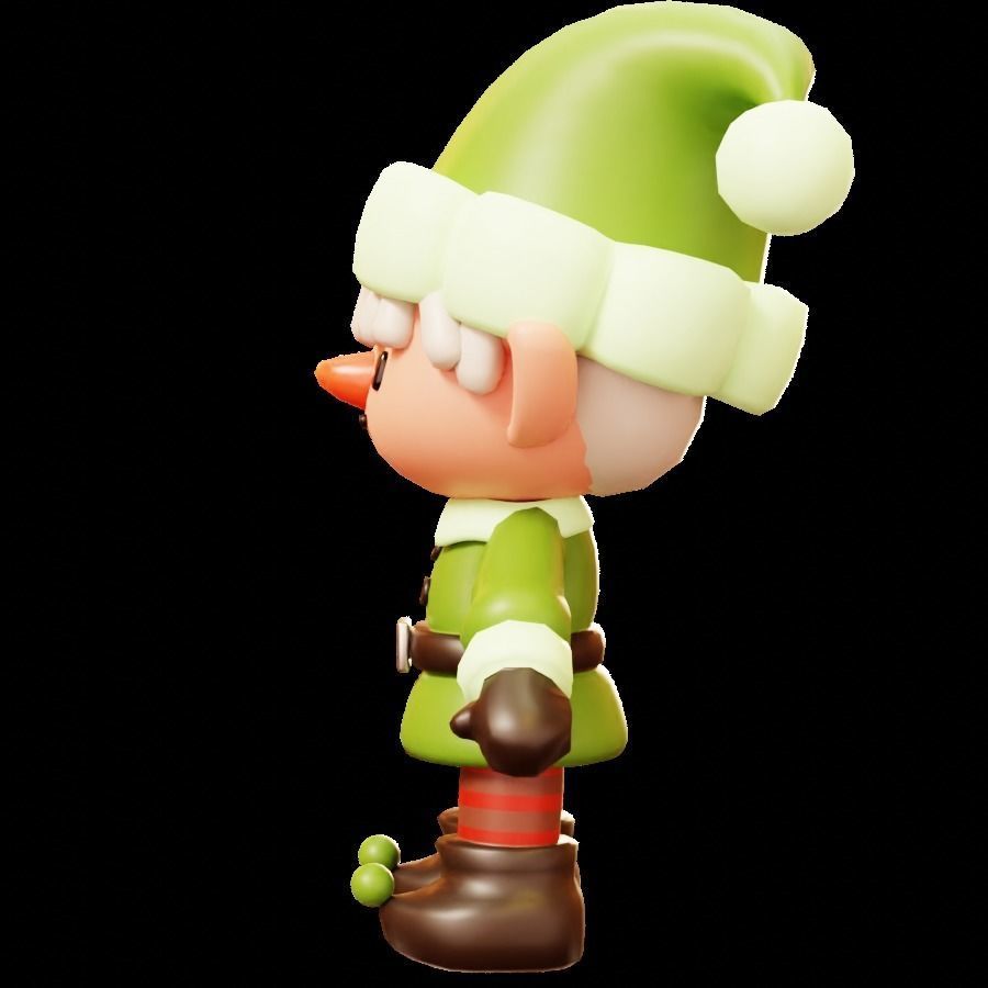 Elf Boy Low-poly 3D model_5