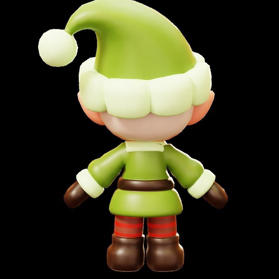 Elf Boy Low-poly 3D model_9