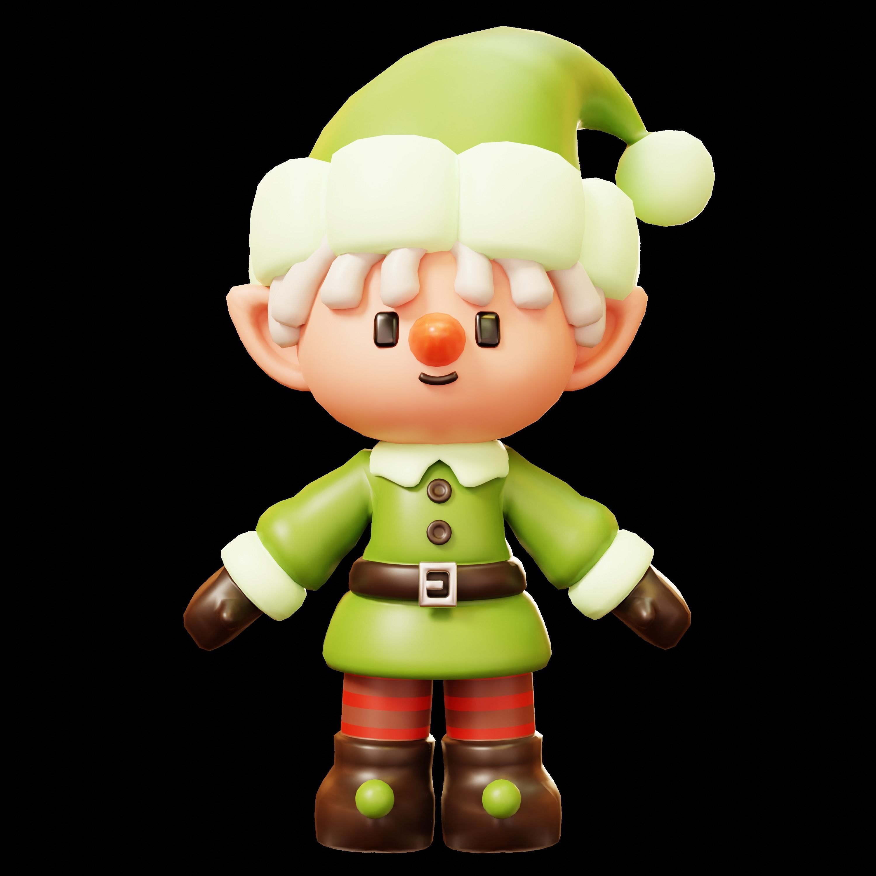 Elf Boy Low-poly 3D model_1