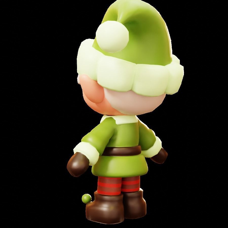 Elf Boy Low-poly 3D model_7