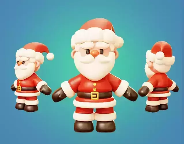 Santa Claus Low-poly 3D model