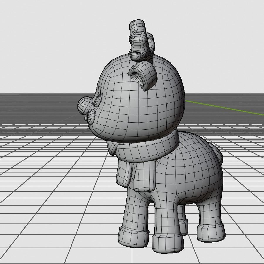 Reindeer  With Scarf Low-poly 3D model_6