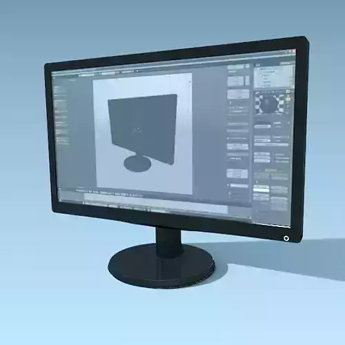Philips computer monitor 236v wide screen 3D model