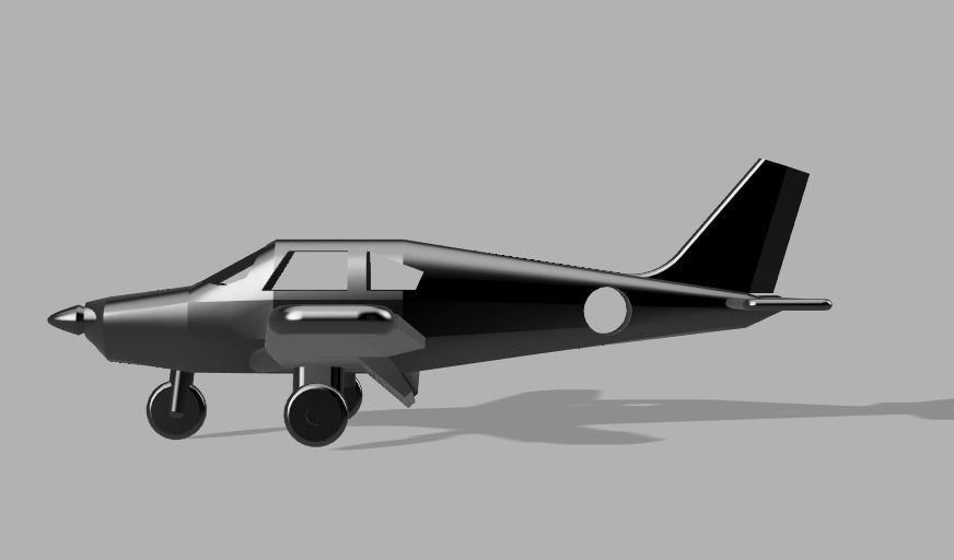 Piper ArcherII PA28-181 with flaps keychain 3D print model_3