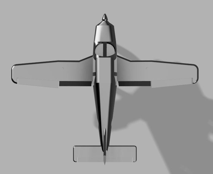 Piper ArcherII PA28-181 with flaps keychain 3D print model_1