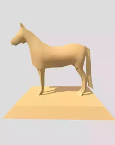 CAVALO DE MADEIRA 3D