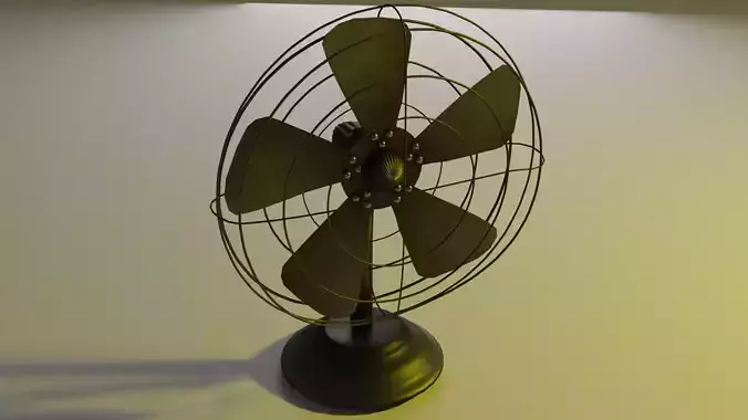 Antique retro-industrial fan sculpture