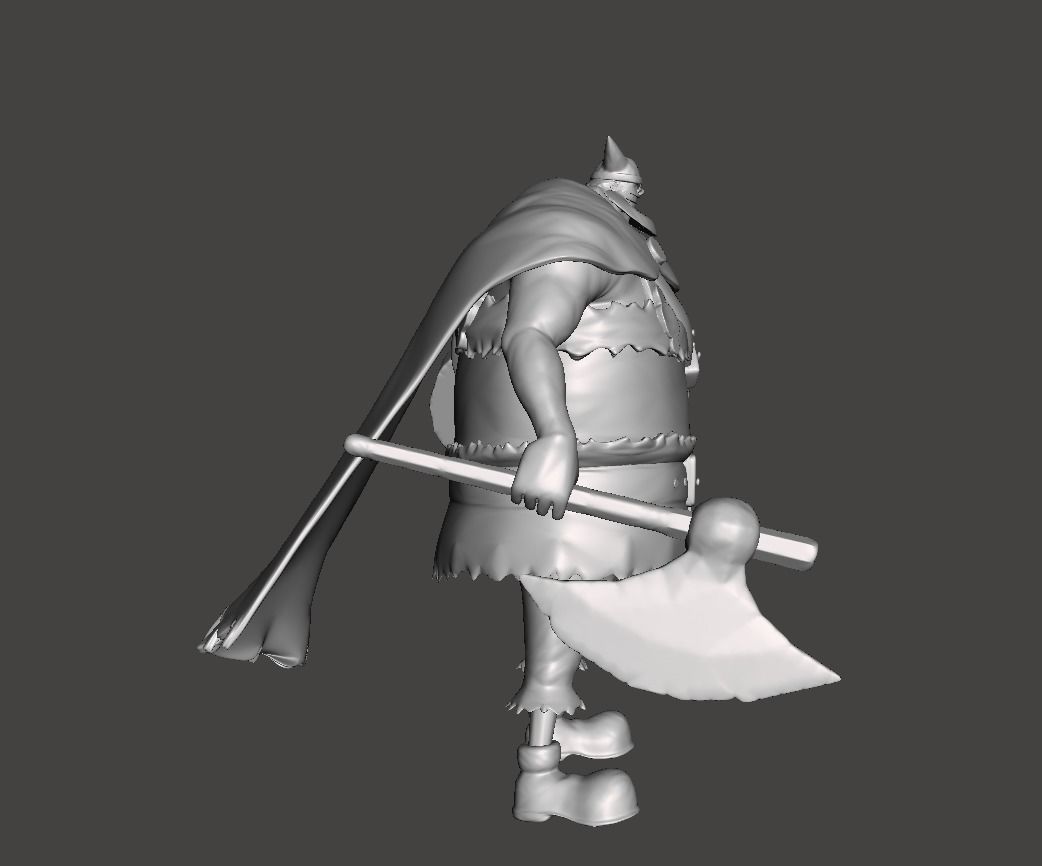 Brogy the Red Ogre 3D Model 3D print model_2