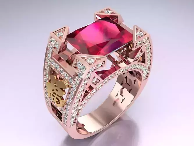 Rectangular Stone Rings - N396